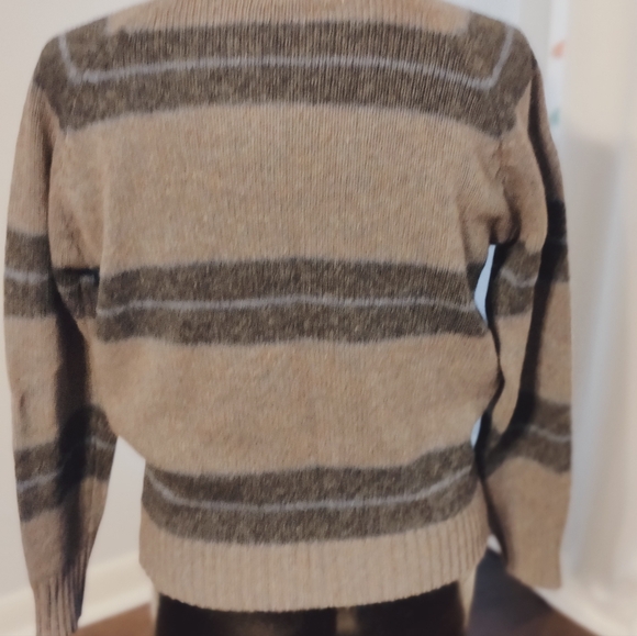 Ski sweater space dyed gray brown vintage 70s holiday Alpine - Picture 5 of 6